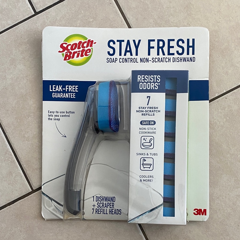 Stay Fresh Soap Control Dishwand - Blue
